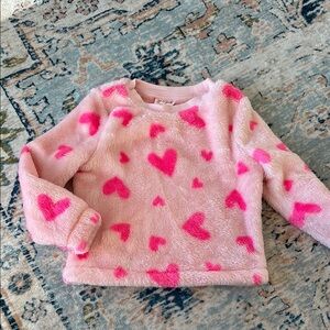 Cat & Jack Pink Heart Pattern Sweater